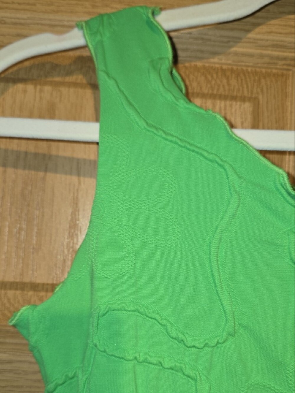 Bright Green Ruffled Tank Top - Picture 3 of 4